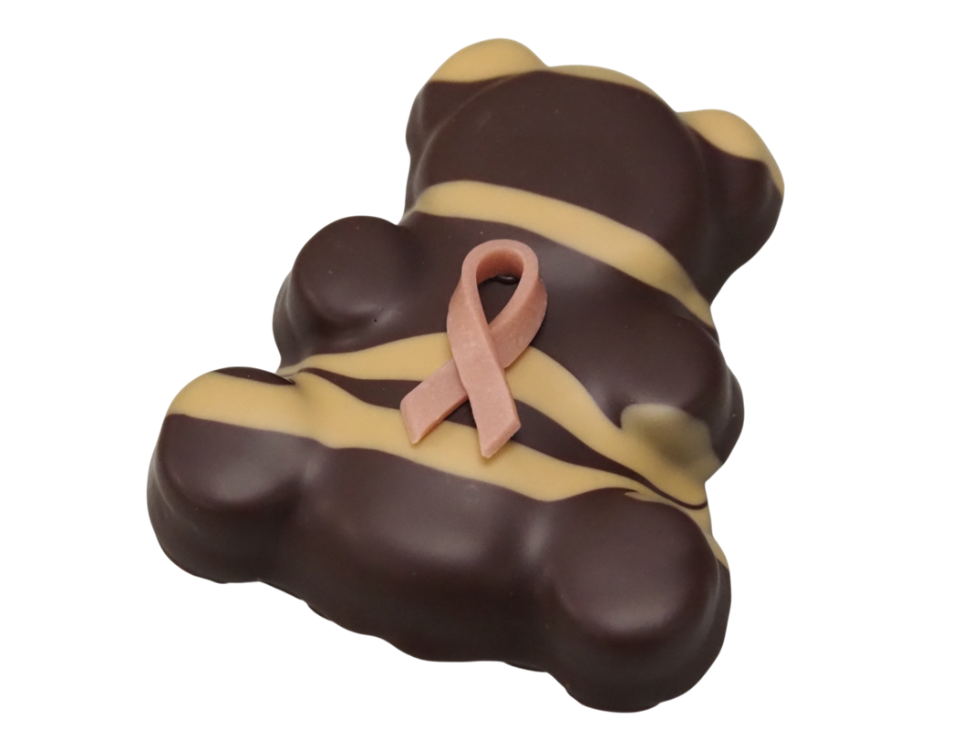 Ourson guimauve fourré caramel  (Chocolat Noir) - Photo 1