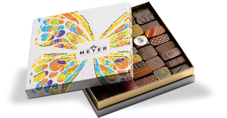 Coffret cadeau couleurs d&#39;été  (Chocolats Noir et Lait, Avec alcool, Avec praliné, Avec ganache, Avec pâte d&#39;amandes, 260g) - Photo 2