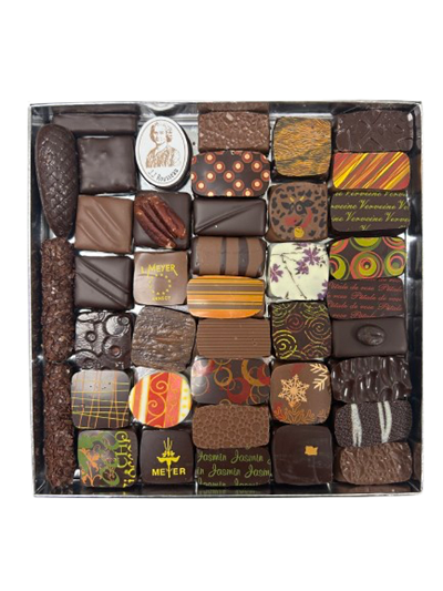 Coffret cadeau  (Chocolats Noir et Lait, Avec alcool, Avec praliné, Avec ganache, Avec pâte d&#39;amandes, 260g) - Photo 2