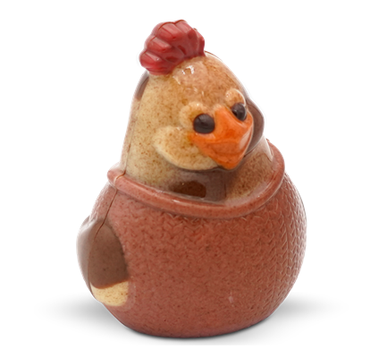 Poule tricot  (Chocolat Noir) - Photo 2