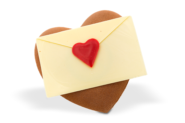 Petit coeur en chocolat  (Chocolat Noir) - Photo 1