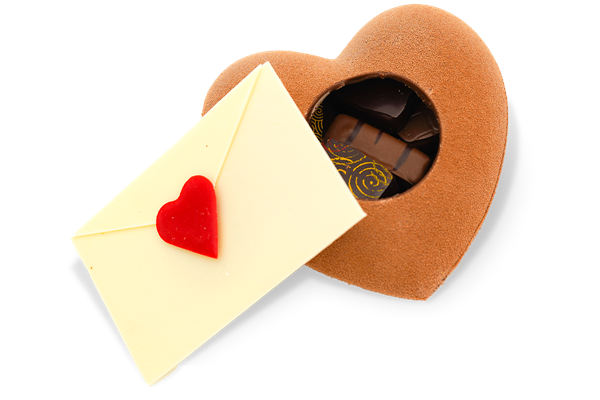 Grand coeur en chocolat