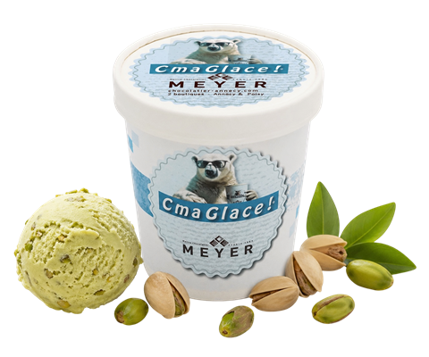 Glace pistache marbrée